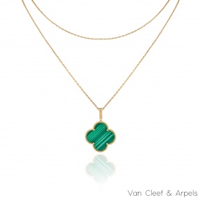 Van Cleef & Arpels Malachite Magic Alhambra Necklace VCARO3MG00